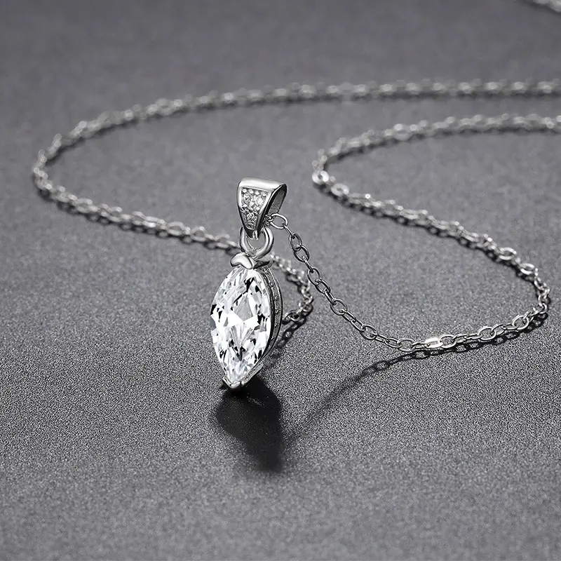 Best-selling S925 Silver Marquise Moissanite Pendant ODM