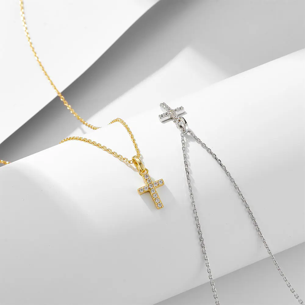 Hot selling 925 Sterling Silver Cross Chain Pendant OEM