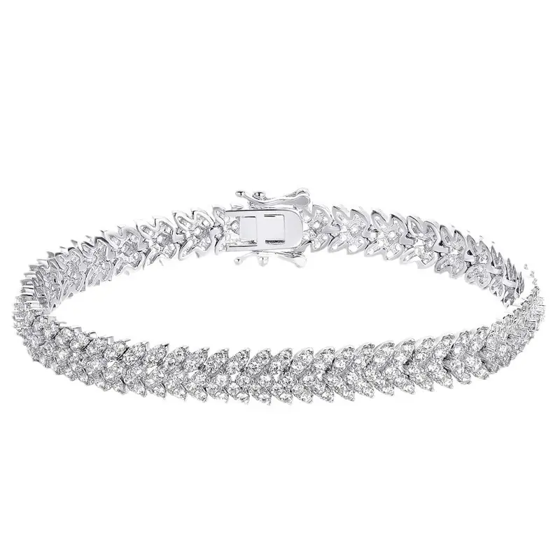 7mm Brass CZ Tennis Chain Bracelet Manufacture