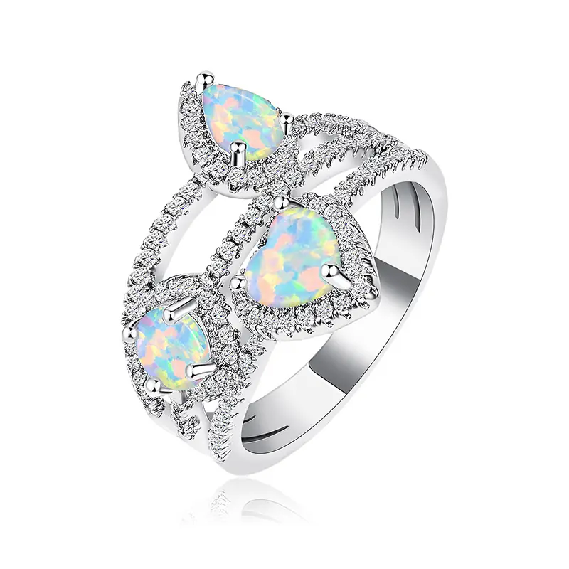 Personality New Brass Opal Ring For Women Wholesale