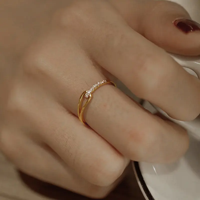 Women's zircon cross ring Wholesale