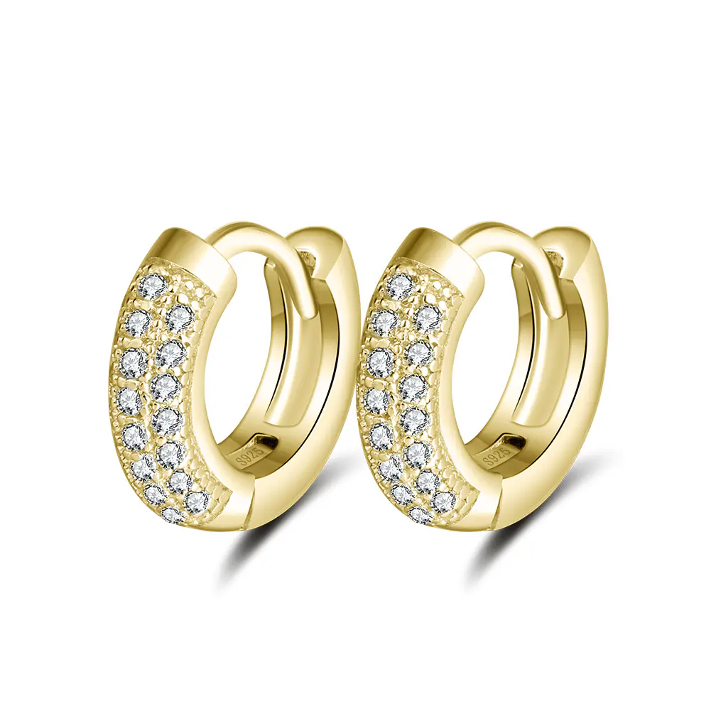 S925 Sterling Silver Round Hollow Earrings Bulk