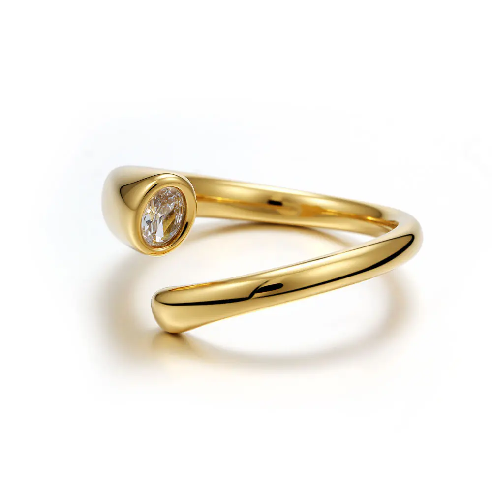 18k Gold Stainless Steel Stackable Wrap Ring Wholesale