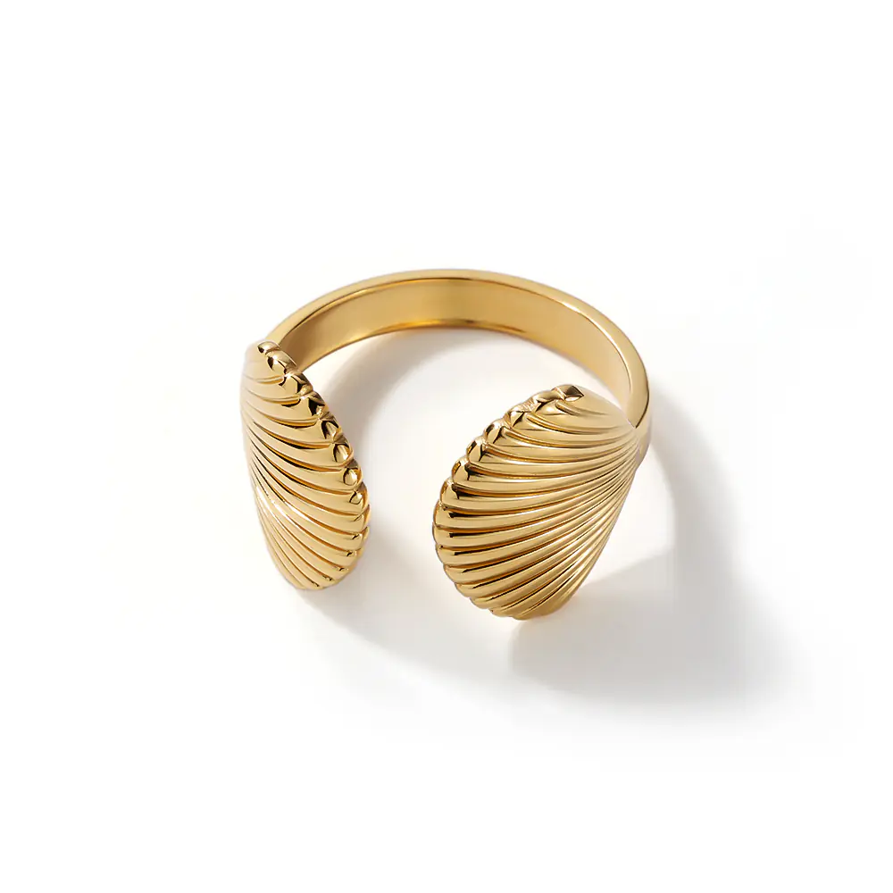 Classical Stanless Steel Shell Adjustable Ring Wholesale