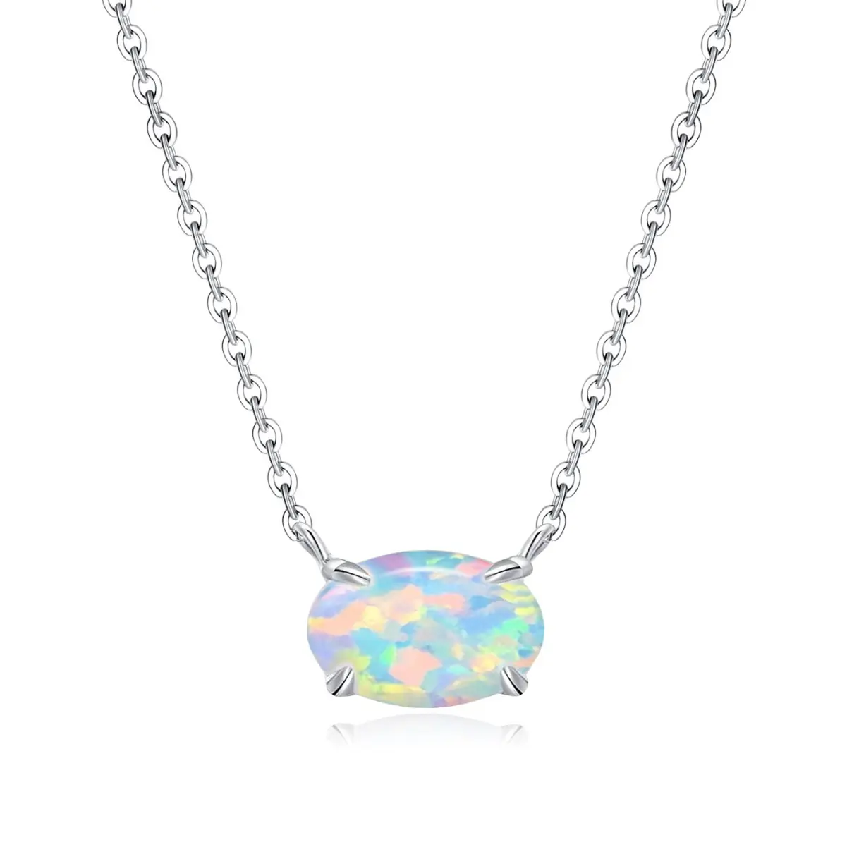 Hot selling Opal Brass Chain Necklace Wholesale