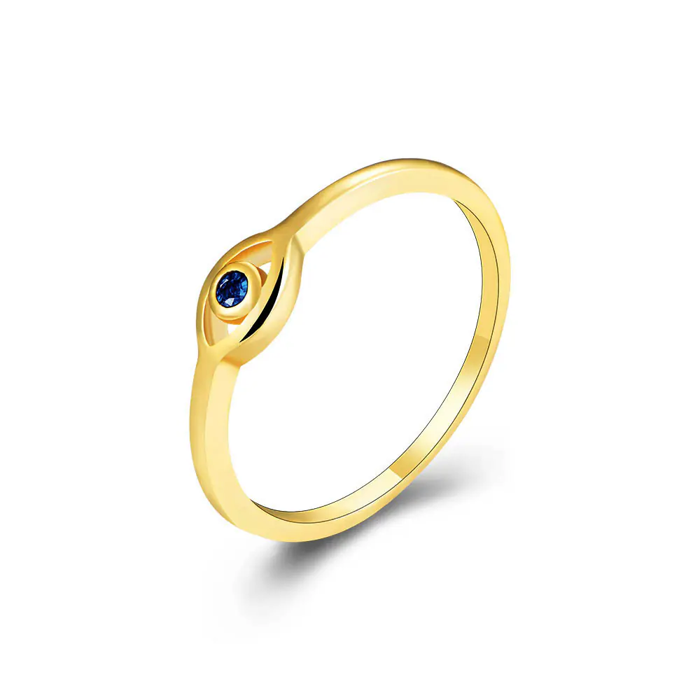 Fashion Evil Eye S925 Sterling Silver CZ Rings Wholesale