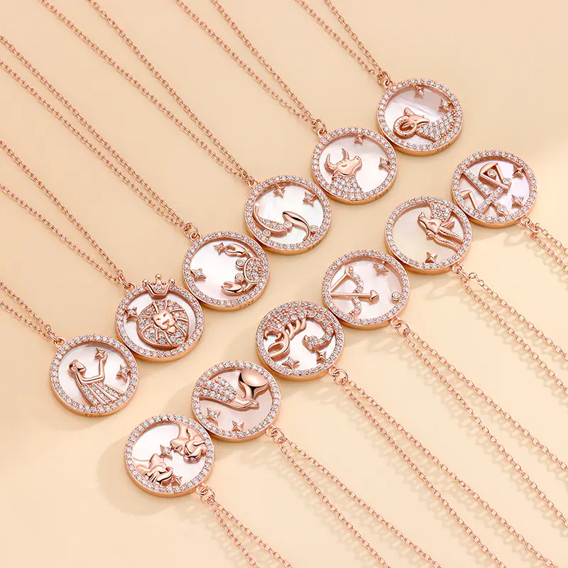 S925 White Mother of Pearl Zodiac Pendant Manufacturer