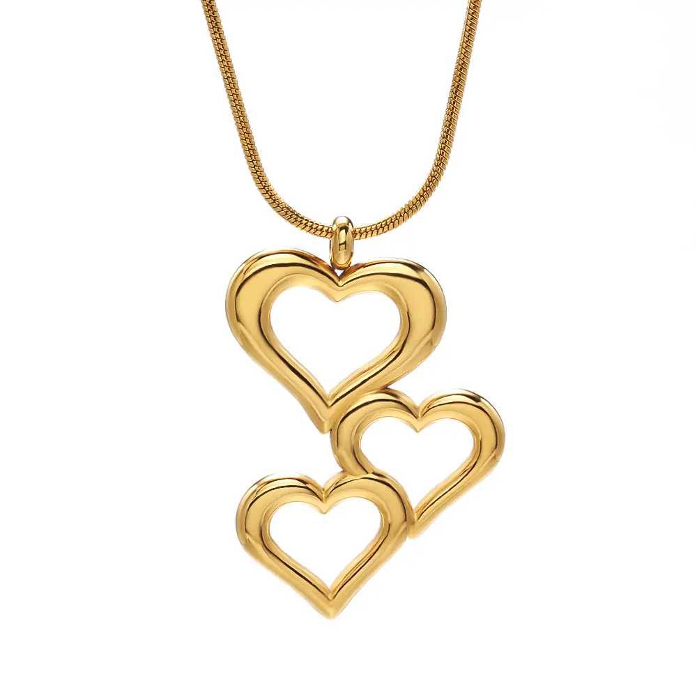 18k Gold Stainless Steel Irregular Heart Necklace OEM
