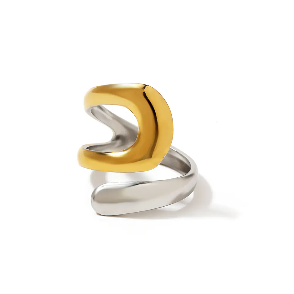 Adjustable Stainless Steel Two-Tone Ring Manufacturer