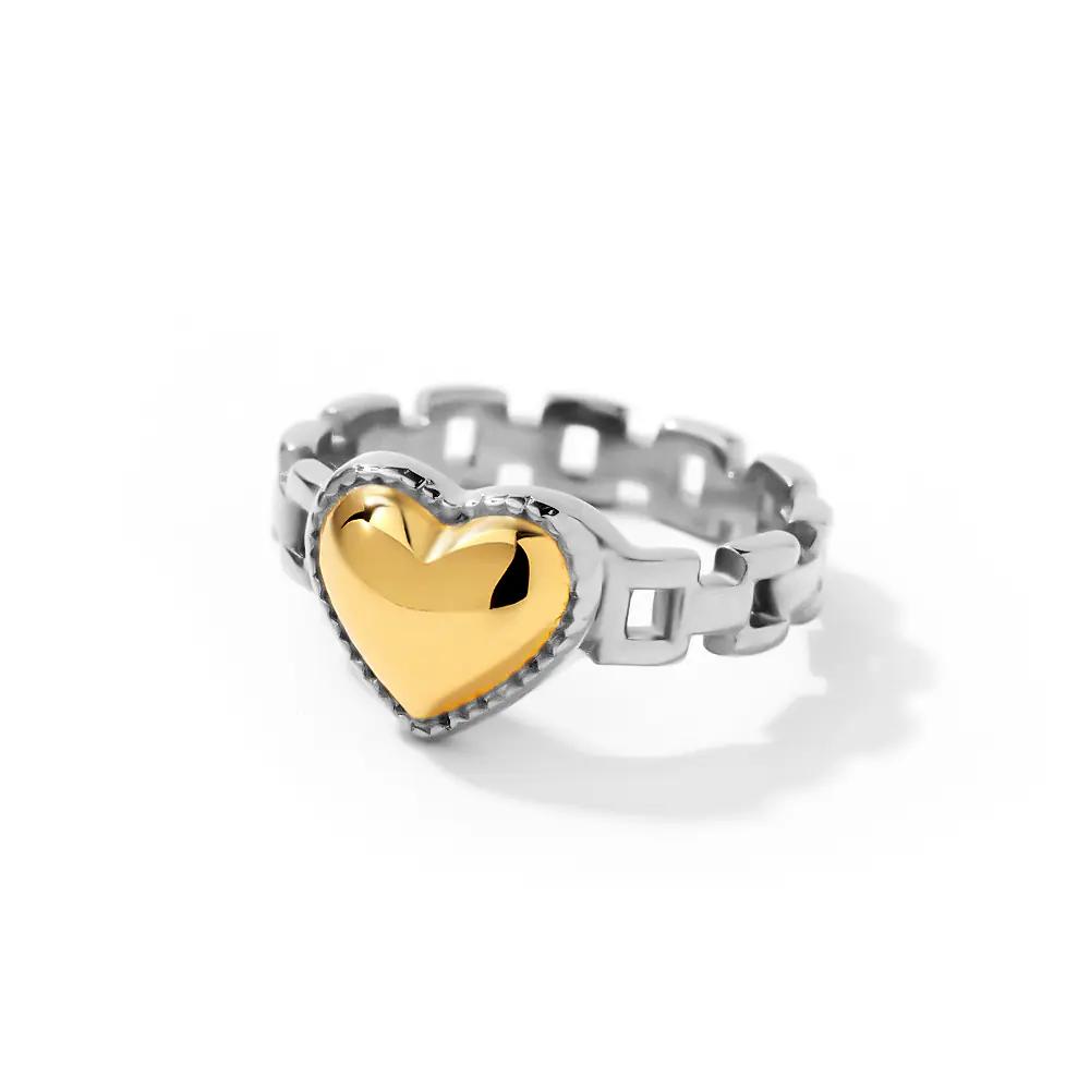 Stainless Steel Chain Little Heart Ring Supplier